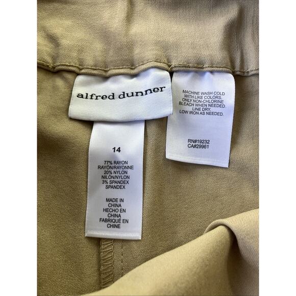 Alfred Dunner Cactus Ranch Dress Pants, Size 14 Stone NWT Women's Pull On Pants - Picture 4 of 7